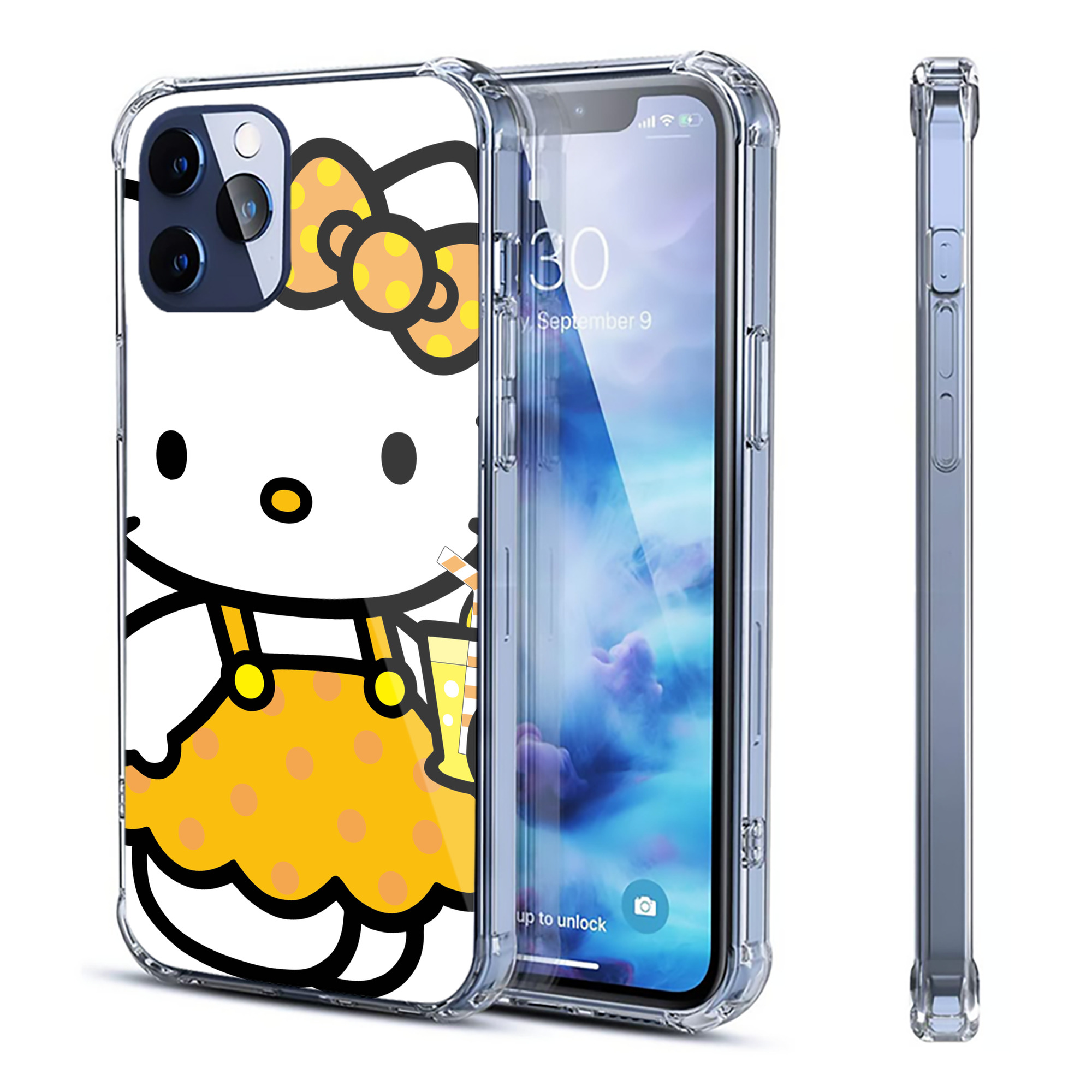 （画像用） Hello Kitty ハローキティ 【iPhone 12シリーズ対応】透明スマホケース（クリアソフトケース）
